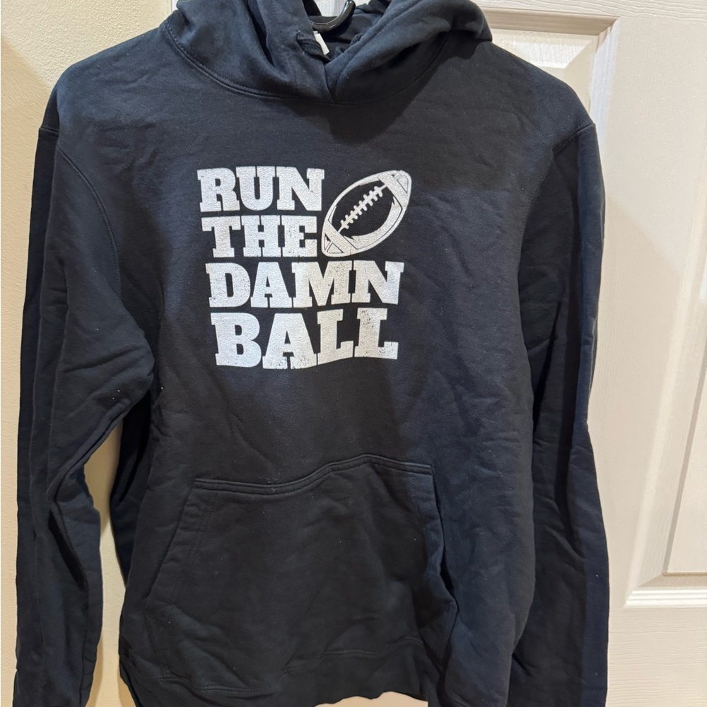 Black Football Graphic Men's Hoodie